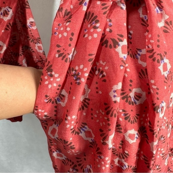 Xirena Jia Floral Print Mini Dress Size Large Coral Blush - Picture 12 of 14